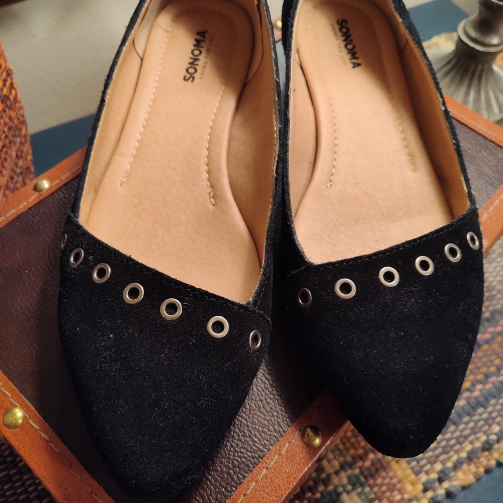 Suede flats